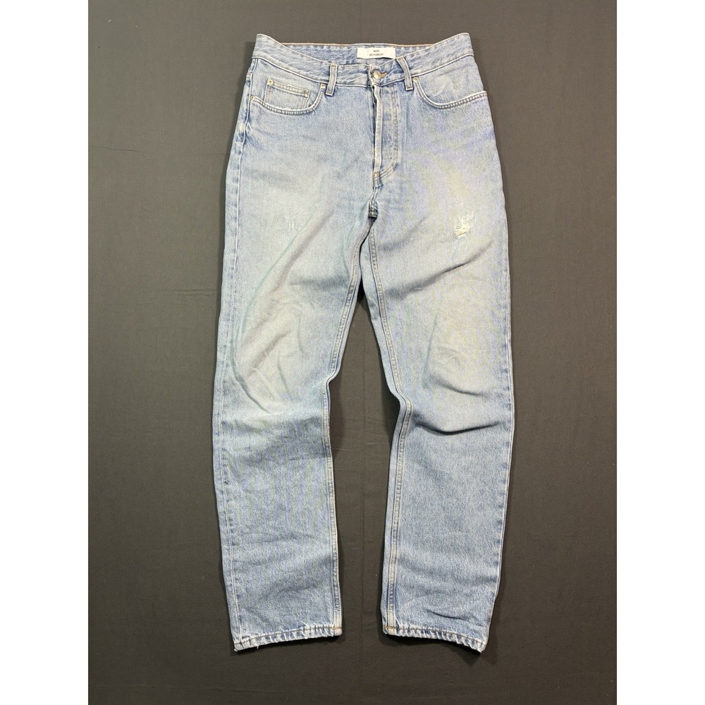 Won Hundred Jeans Men's 33x34 Light Blue Wash Denim Straight Leg Salvageable